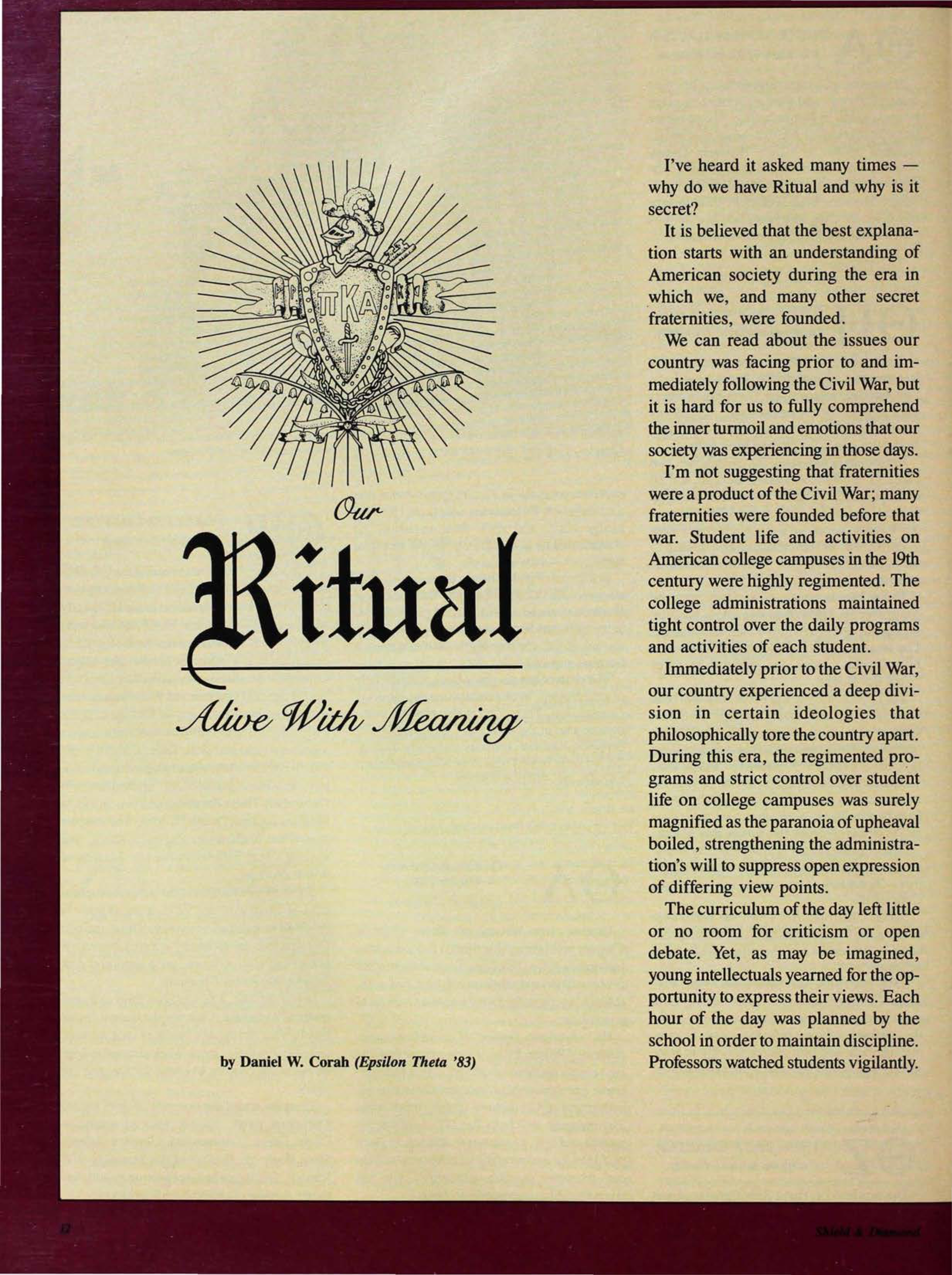 Our Ritual: Alive With Meaning